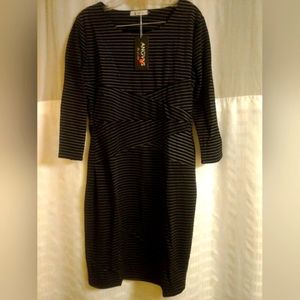 Black and grey striped dress